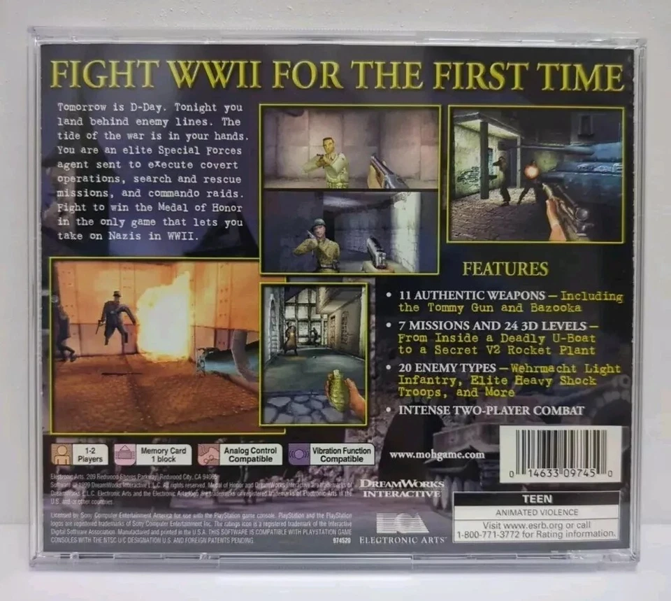 Medal of Honor (SONY PlayStation 1 PS1) CALL OF DUTY COMPLETO NUEVO IMPECABLE COMO NUEVO Foto 3 de 4