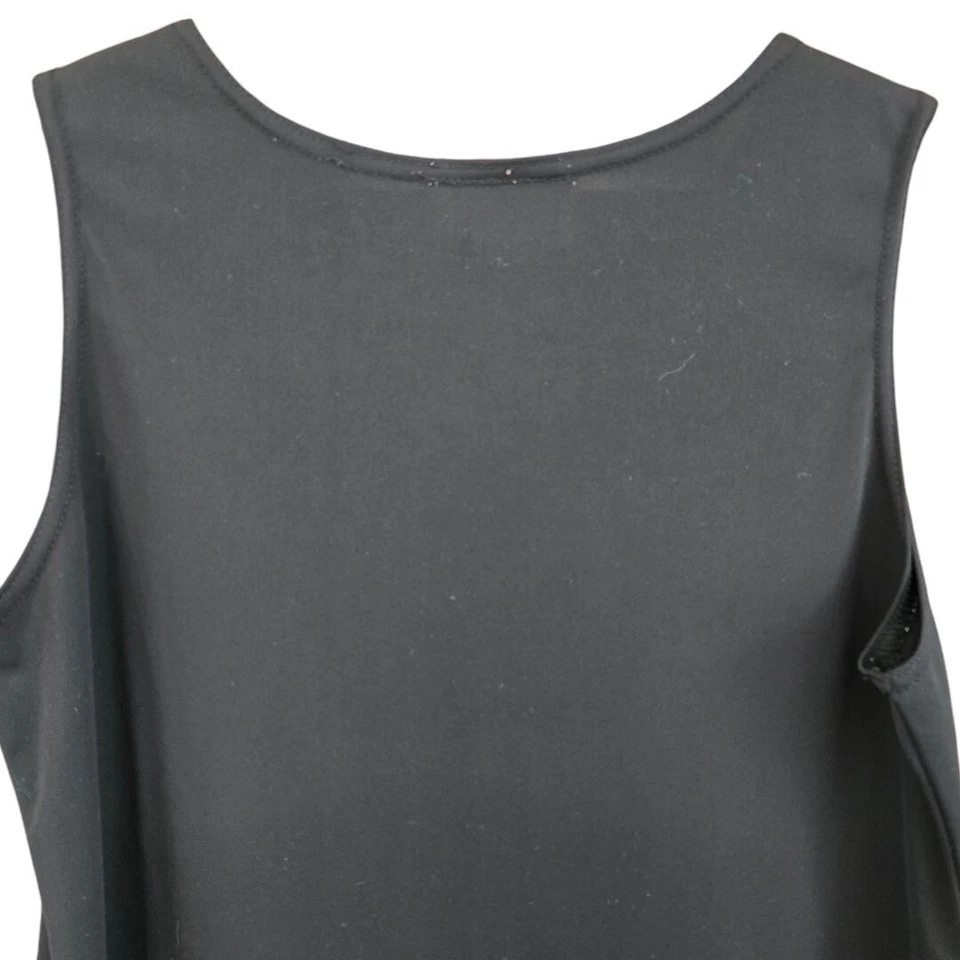 Top tejido drapeado negro sin mangas Willi Smith Collection para mujer Foto 2 de 4