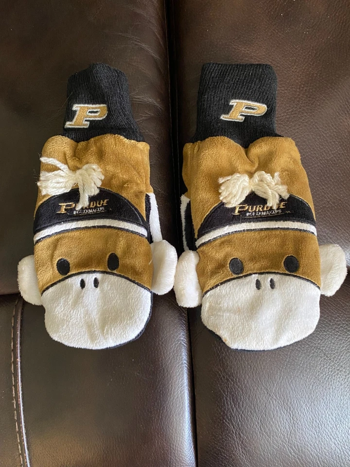 Purdue Boilermakers RARO Mitones o Calcetín Marioneta y Orejeras para niños/pequeños adultos Foto 2 de 4