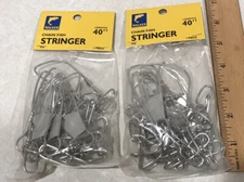 WALKER 7 Snap Swivel Chain Fishing Fish Stringer 40” LOT OF 2 PACKAGES NEW #7FS