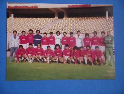 TEAM IRAN FOOTBALL 1978 WORLD ARGENTINA COLLECTIBLE POSTCARD