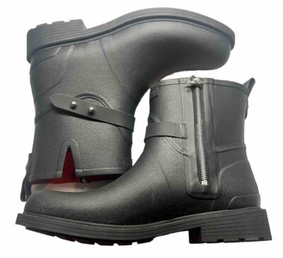 rag bone Moto Rain Boots Sz 41 New $225 Black Rubber