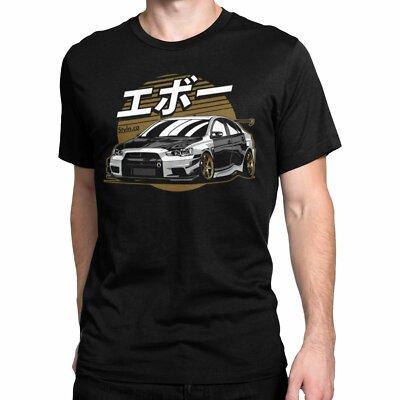 MITSUBISHI EVO X WHITE T-Shirt Black S-3XL JDM 10 Mivec Decal Hoodie Boost Turbo