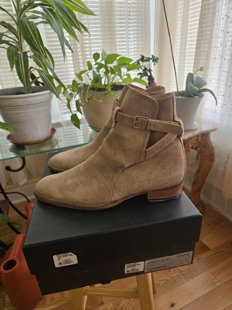 Hedi Slimane × Saint Laurent Paris SLP Heide Suede Wyatt Jodphur