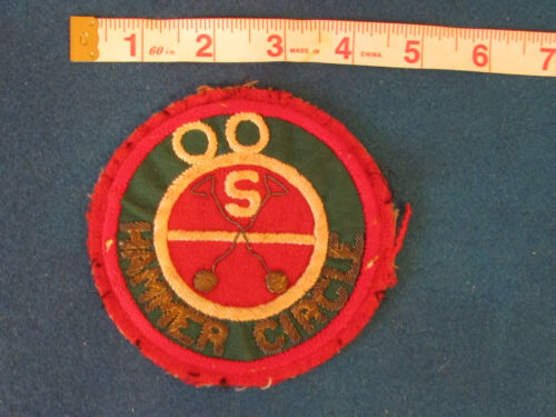 Vintage Athletics Sew on Patch - Hammer Circle - 1950's/1960's  - Foto 1 di 1