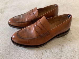 oar stripe penny loafers