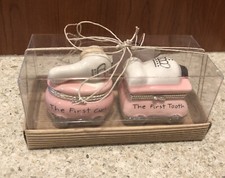 Mud Pie Princess First Tooth and First Curl Treasure Box Baby Keepsake