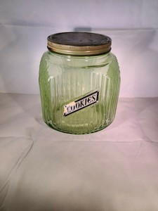 uranium glass cookie jar