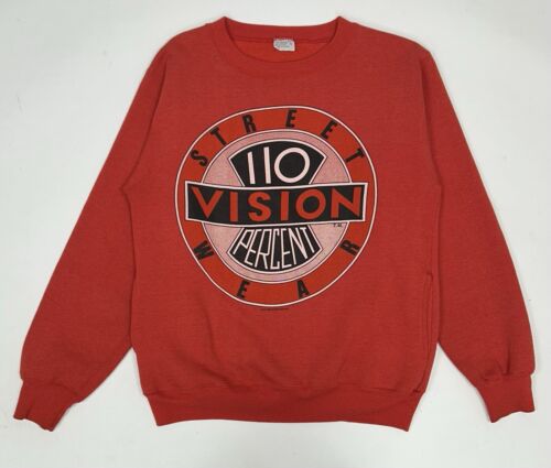 Vintage Vision Street Wear 110 Percent Skateboarding Skateboard Crewneck Small - Picture 2 of 24