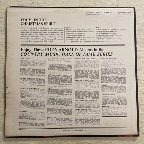 Christmas With Eddy Arnold LP RCA Stereo Holiday + Braille Strip VG+!!!! - Picture 5 of 5