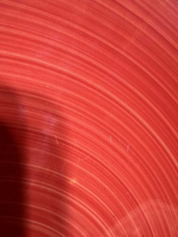 Juego de 4 platos de cerámica para cena Royal Norfolk de 10 1/2" rojo remolino borde marrón Foto 4 de 4