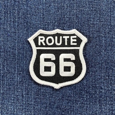 Route 66 Patch - Embroidered Highway Sign Badge 2.5'' (Iron On)