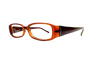 Ted Baker Brown Amber Clear Rectangular Glasses Italy  display picture 1