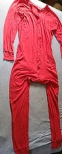 INDERA 42"/44" Red Thermal Underwear Long John Pajamas Butt Buttons