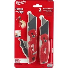 Milwaukee Tool 48-22-1505D Fastback 6-In-1 Folding Utility Knife (2-pack) NEW