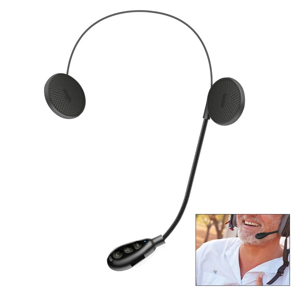 Casque sans fil premium pour motos avec batterie longue et ajustement souple - Photo 4/4