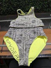 Spyder Roadsters Reversible Bikini Black And Neon Yellow Size Medium