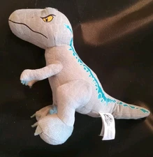 14" Jurassic World Blue Velociraptor Plush Dinosaur Stuffed Animal Gray 