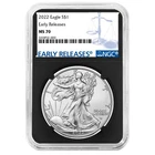 2022 $1 American Silver Eagle NGC MS70 ER Blue Label Retro Core