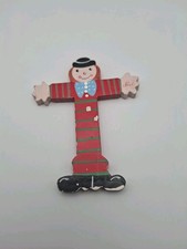 Vtg. Sevi Hand Painted Wooden Alphabet Letter 3 to 4 Clown Child Baby Decor T"