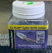 Platinum Tools 202015J EZ-RJ45 Cat5e Connectors EZ-RJ45 Strain Reliefs Read Desc