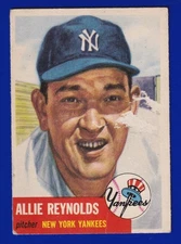 ALLIE REYNOLDS yankees 1953 TOPPS #141 