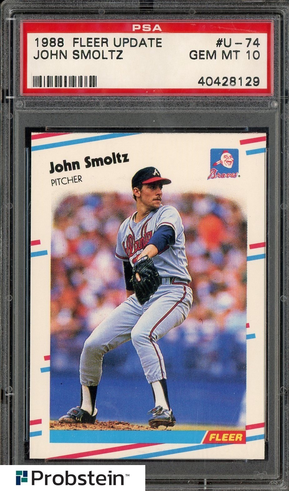 1988 Fleer Update #U-74 John Smoltz RC Rookie HOF PSA 10