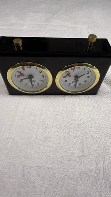 Vintage Chess Timer Dual Analog Mechanical Chess Clock Tournament Style