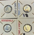 Roosevelt 90% Silver Dimes lot of 4 uncirculated