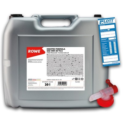 20L ROWE HIGHTEC FORMULA 10W-40 TS-Z 4-Takt Motorradöl API SL/SJ/SH/SG + Hahn