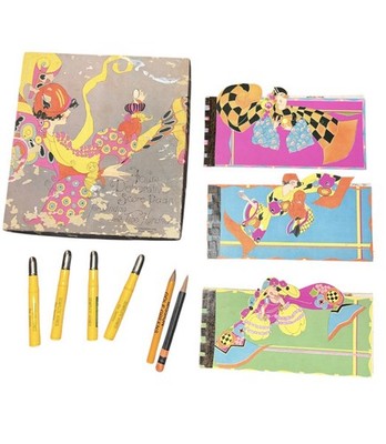 Vintage Linda & the Funky Band Deco Score Pads Pencils Game Night Stationery Set