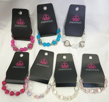 Paparazzi Jewelry Lot 7 Bracelets Girls Bead Stretch Colorful Set New Bundle