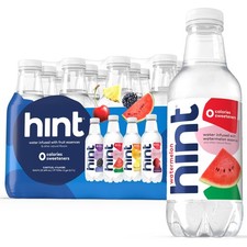 Hint Fruit-Infused Bottled Water, Best Sellers 16 Fl Oz (Pack of 12), blue 