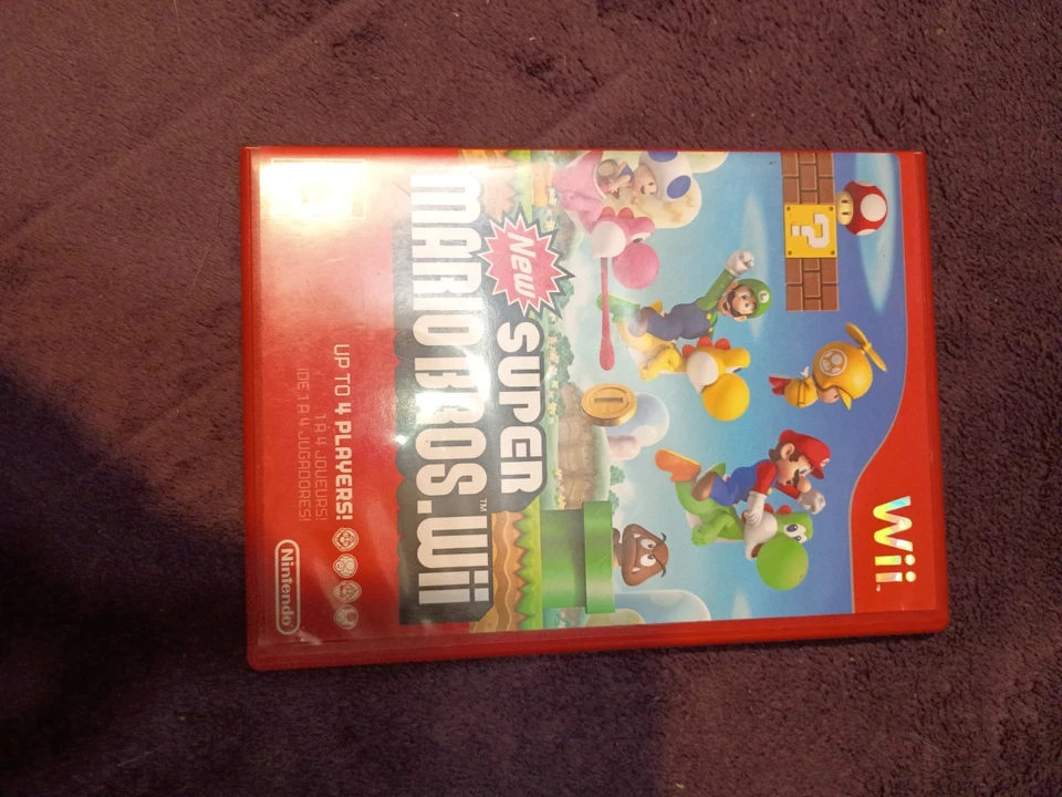 New Super Mario Bros Wii (Nintendo Wii) CIB Complete w/ Manual - Image 2 of 4