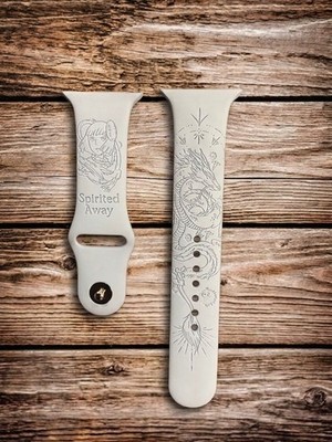 Engraved Silicone Smart Watch Band