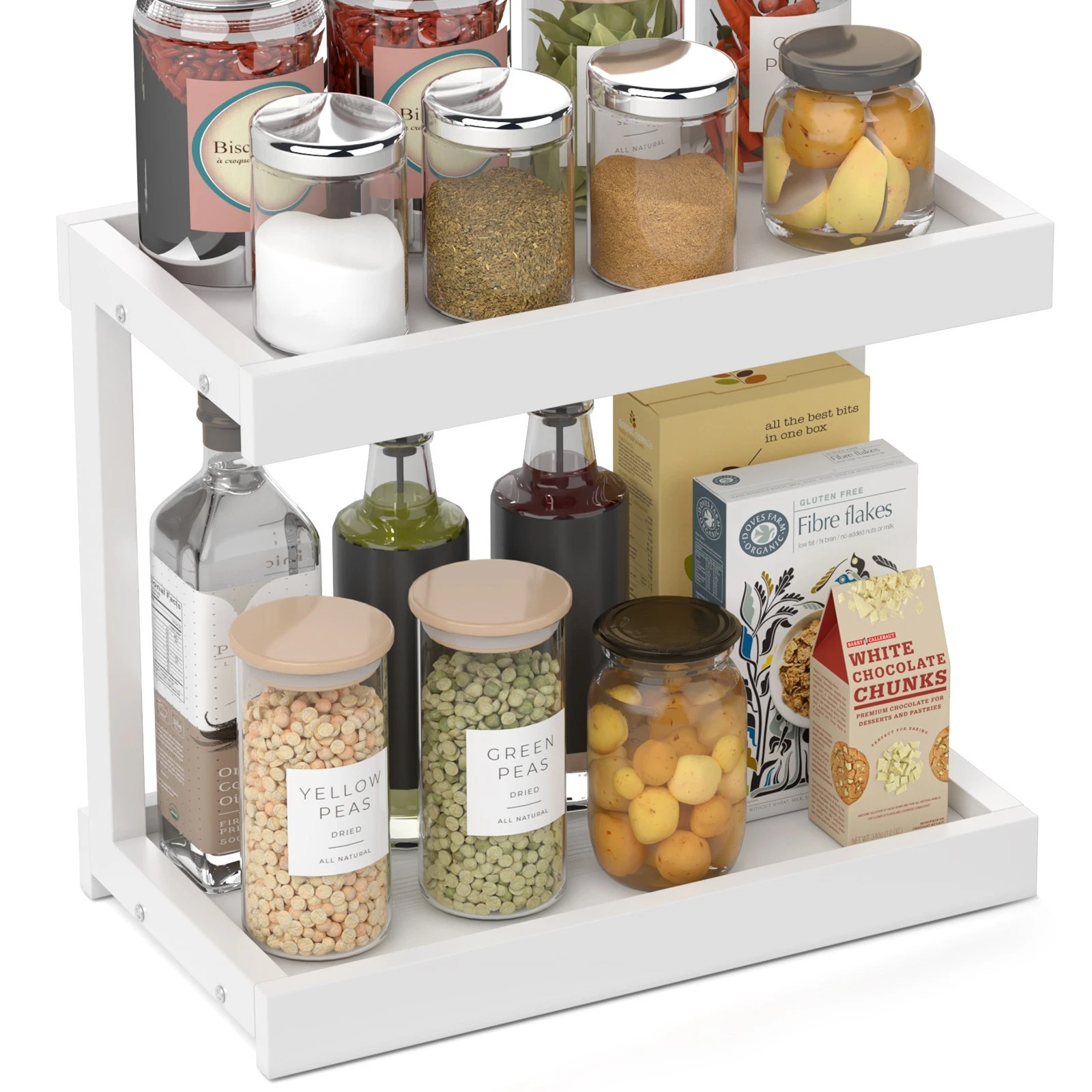 15.75"x8.9" Large Countertop Shelf Organizer Spice Rack Kitchen Bathroom Storage