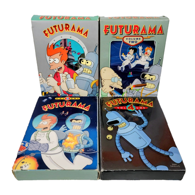 Futurama Volumes 1, 2, 3, 4 DVD Box Set Complete Seasons 1-4 Lot