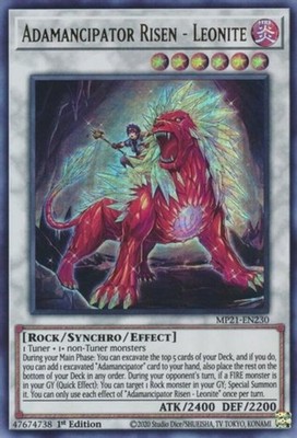 Yugioh! Adamancipator Risen - Leonite - MP21-EN230 - Ultra Rare - 1st Edition Ne