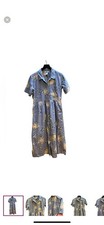 Floral Button Down Dress Vintage 80s