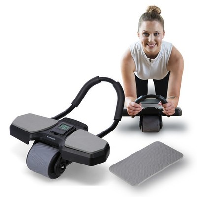 Ab Roller Bauchtrainer Bauchmuskel Trainer Automatisch mit Stütze Black HMS KA10