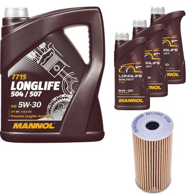 DENCKERMANN Inspektionspaket MANNOL Longlife 5W-30 8L für KIA Stinger 3.3 T-GDi
