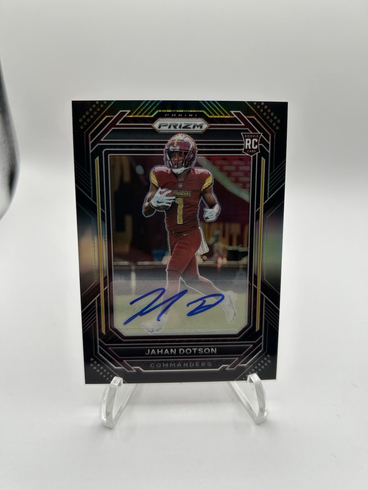 2022 Panini Chronicles - Prizm Black Jahan Dotson #PB-15 Signatures (AU, RC)