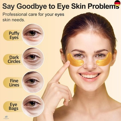 24K Gold Augenpads, 24 Paar Gel eye pads, Kollagen-Hyaluronsäure-augenpflaster,
