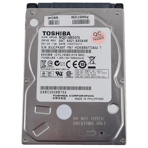 750GB SATA 5400RPM 9,5mm 8MB HDD - MQ01ABD075