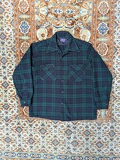 VTG Pendleton Board Shirt, Medium, Black Watch Tartan, 100% Wool, Made In USA