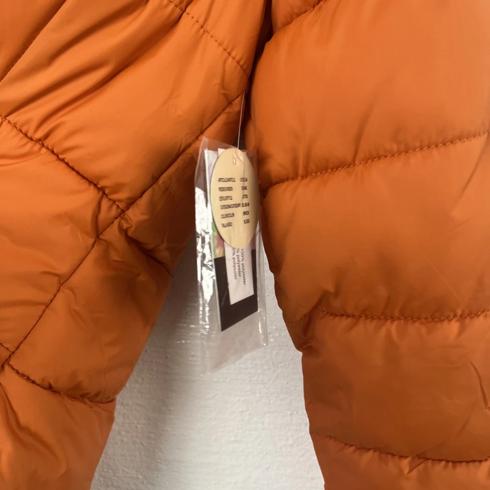 YMI Collection Orange Puffer Jacket Size XL READ New W Tags Plush Med Weight - Image 2 of 4