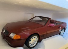 Mercedes 500 SL 1989 Red Metallic 1:18 Norev