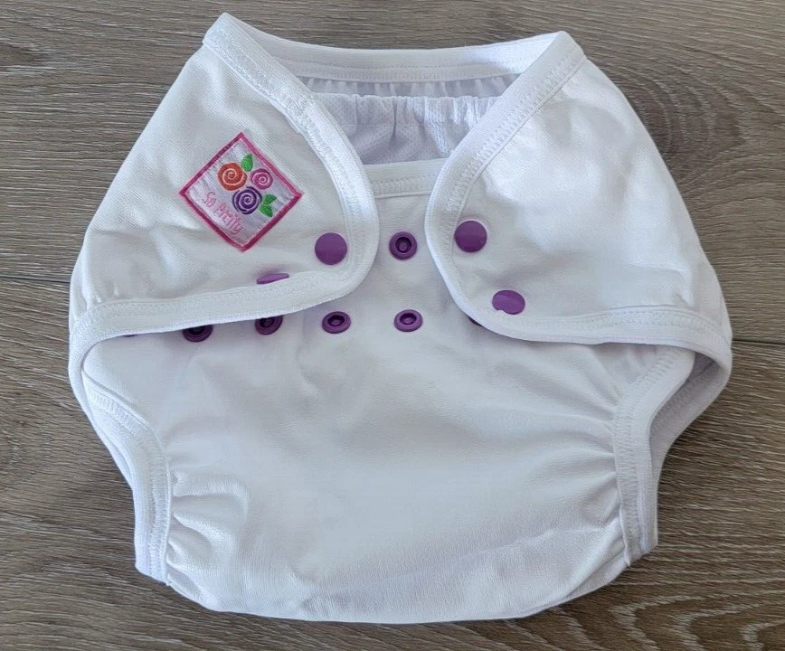 Pañal de tela blanco sin inserción hecho a mano lavable-tela hecho en EE. UU. talla L NUEVO Foto 3 de 4