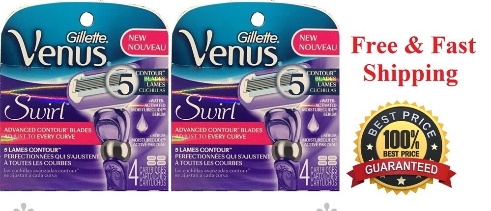 10 Gillette Venus Swirl Flexi Ball Razor Blades Cartridge Refill Flawless Shaver
