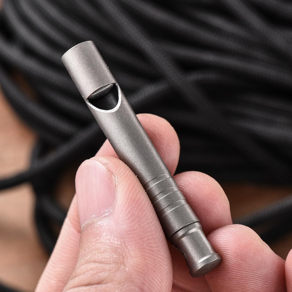 Titanium Whistle,Survival Safety Whistles Loud up to 120db,EDC Whistles